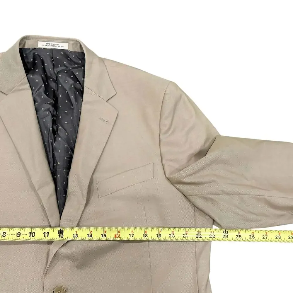 Joseph Abboud Zignone Wool Blazer Sport Coat Super 110s Gray Men 46R